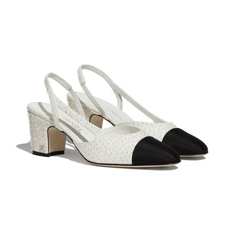 chanel slingback white and black|chanel slingback vintage.